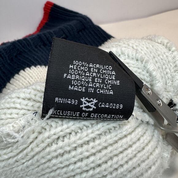 New England Patriots Hat Beanie Mens Navy NFL Football Pom Cuffed New Era - Picture 5 of 7